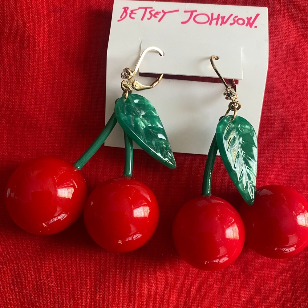 Betsy Johnson Cherry Earrings